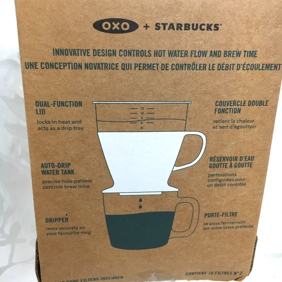 STARBUCKS OXO Single Serve Auto-Drip Pour-Over Coffee Maker NWT - Picture 7 of 10